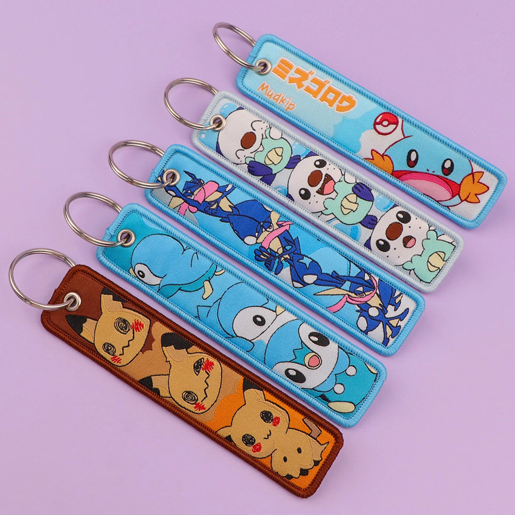 Anime Keychain – Embroidered Key Holder for Backpack & Car