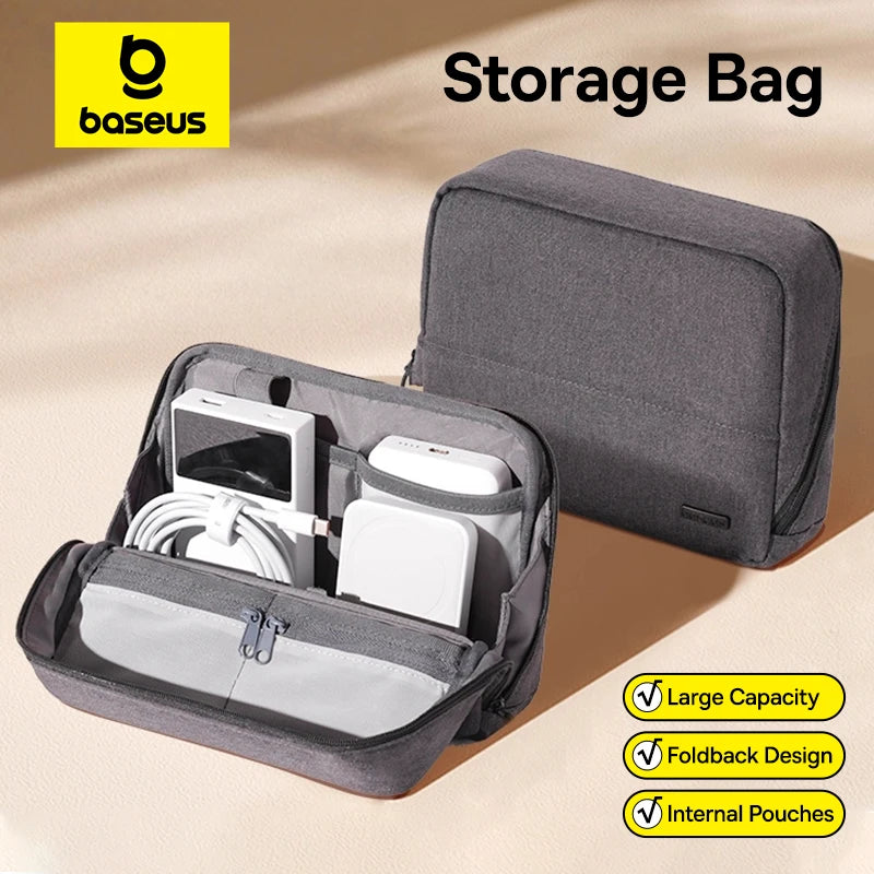 Portable Electronics Organizer Bag for Chargers and Accessories