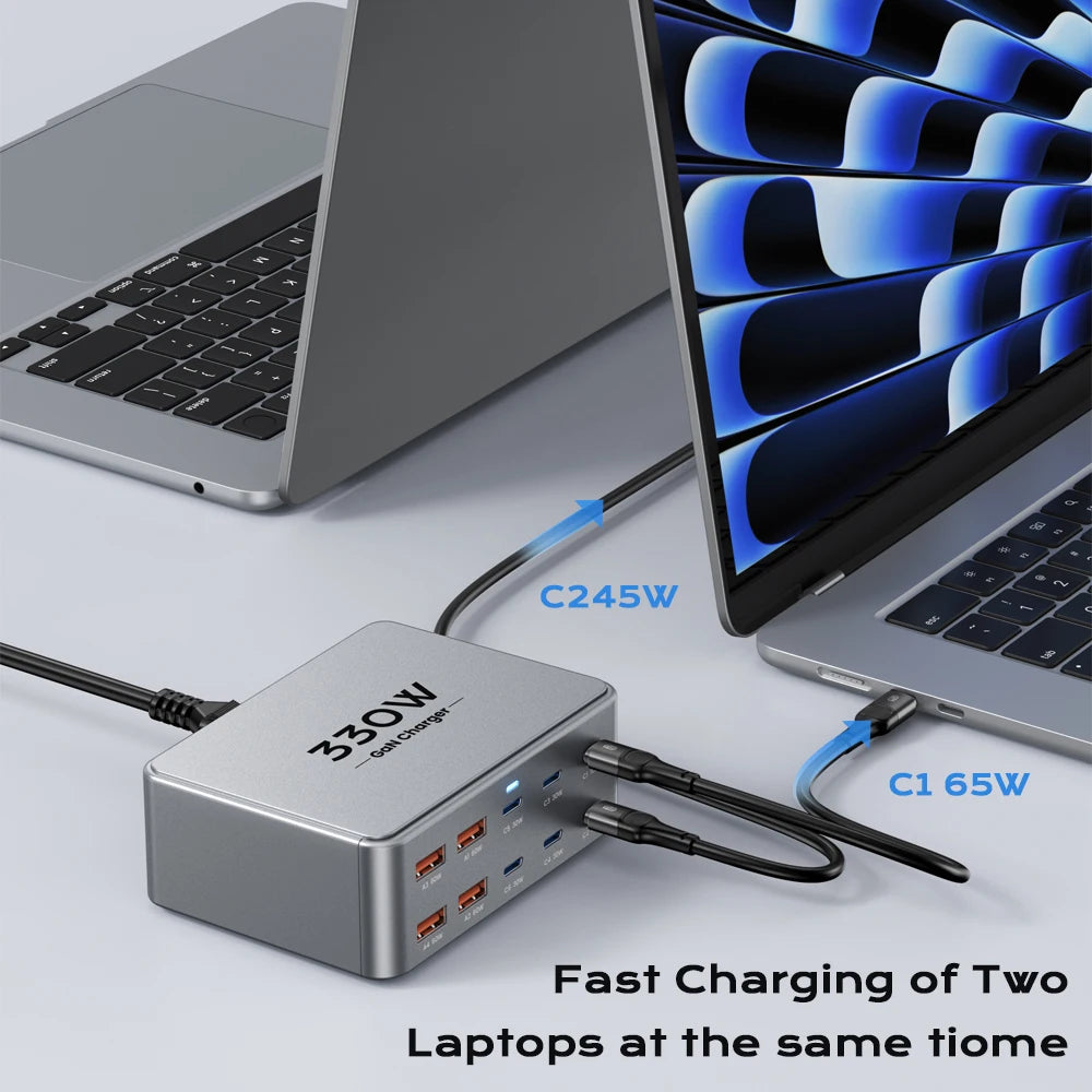 330W GaN USB-C Multiport Fast Charging Station