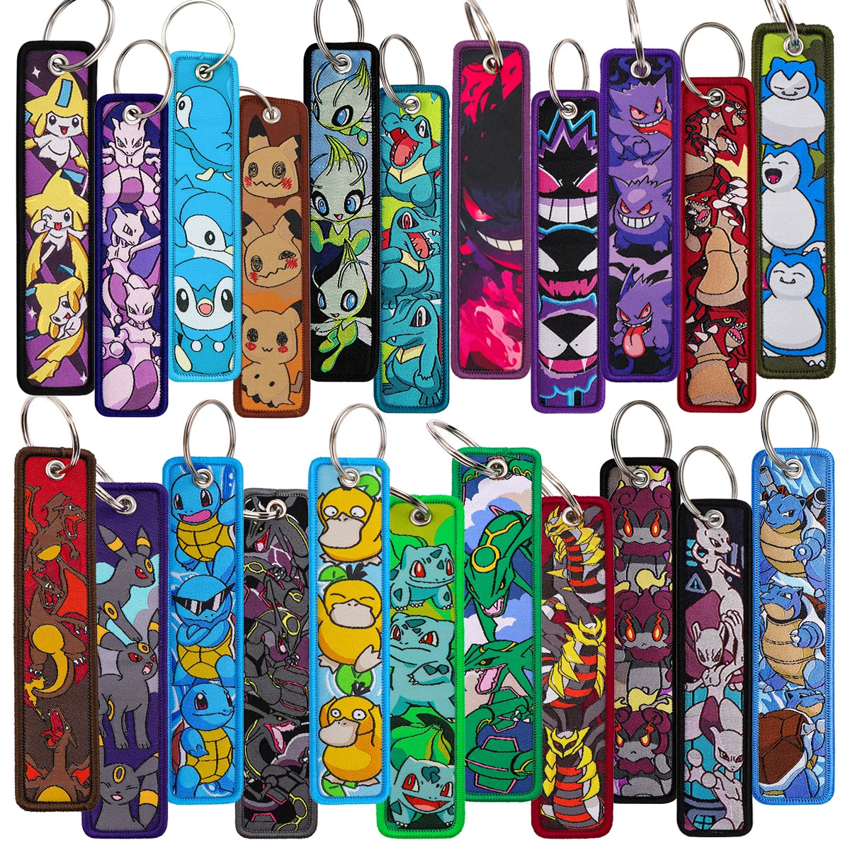 Anime Keychain – Embroidered Key Holder for Backpack & Car