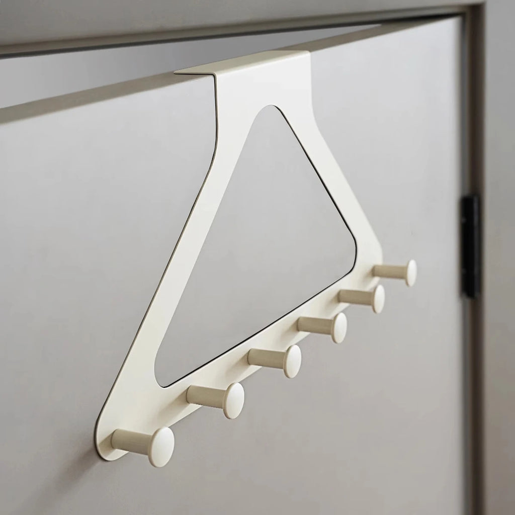 Clothes Hooks Behind The Door，PunchFree ，Traceless Hanger for Coats, Hats, Bags, and More，Over the Door Storage Organizer Hanger