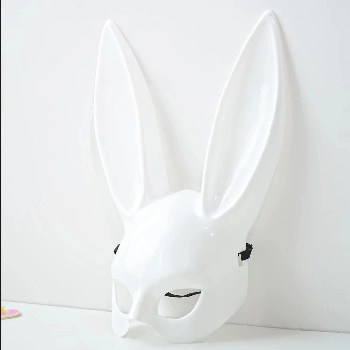Rabbit Halloween Mask – Black White Bunny Full Face Cosplay