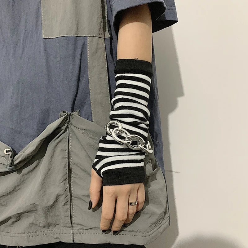 Fingerless Arm Warmers – Knitted Elbow Length Winter Gloves