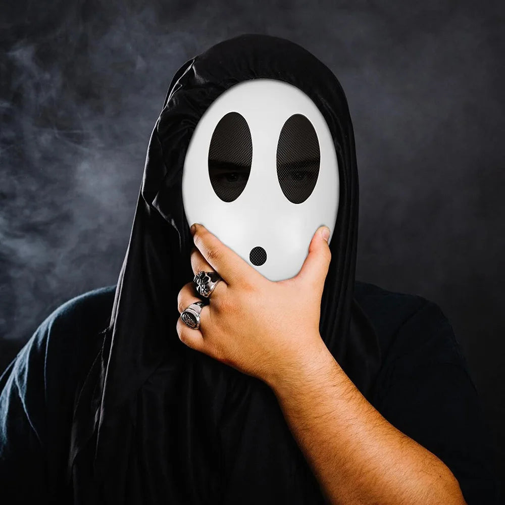 Shy Guy Cosplay Mask – Funny PVC Halloween Costume
