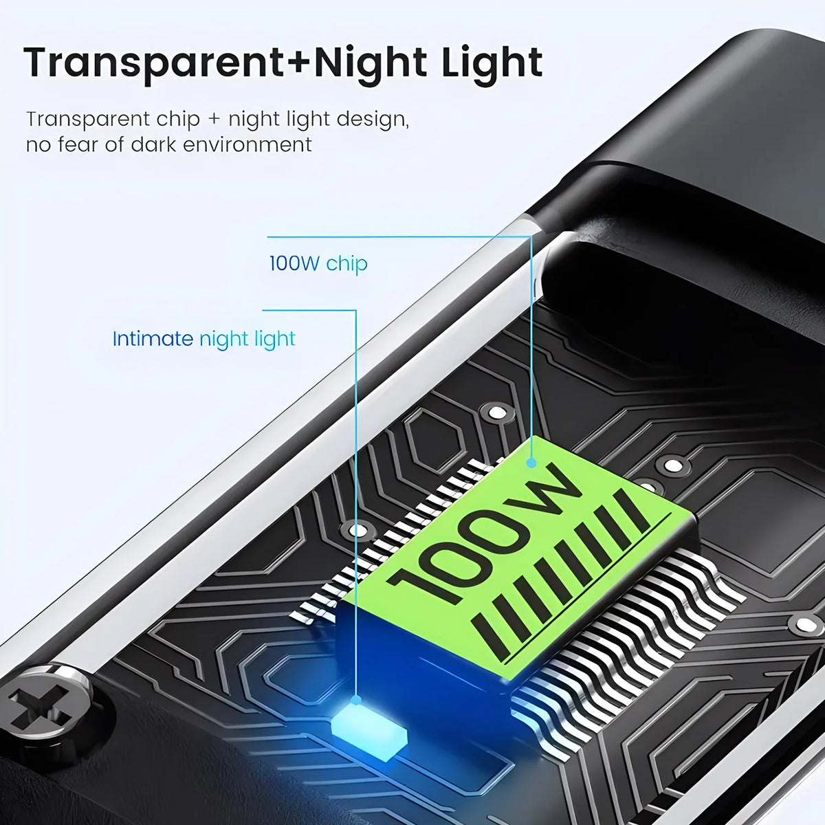 3-in-1 100W Fast Charging Cable with Multi-Connector Design