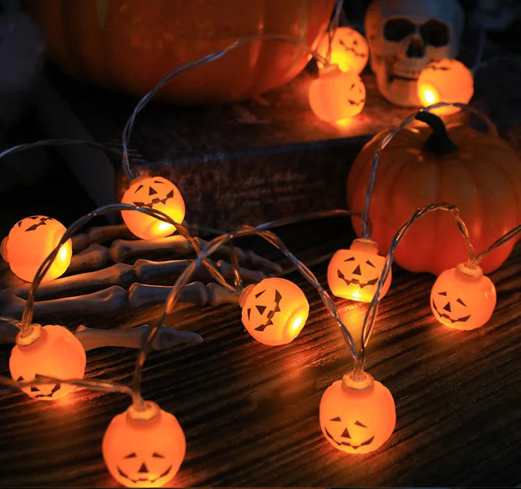 Halloween String Lights – Pumpkin Skull Eyeball LED Decor