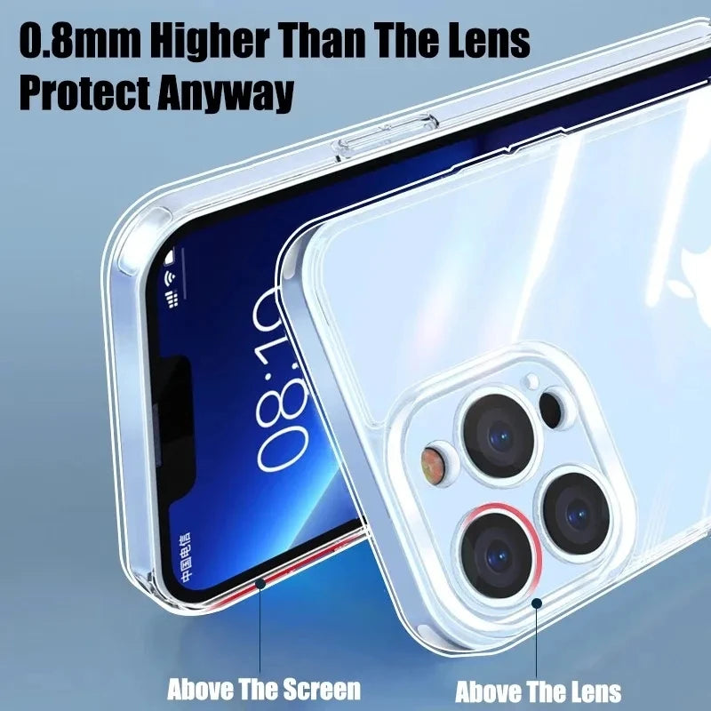 Clear TPU Silicone Phone Case with Anti-Fingerprint Design