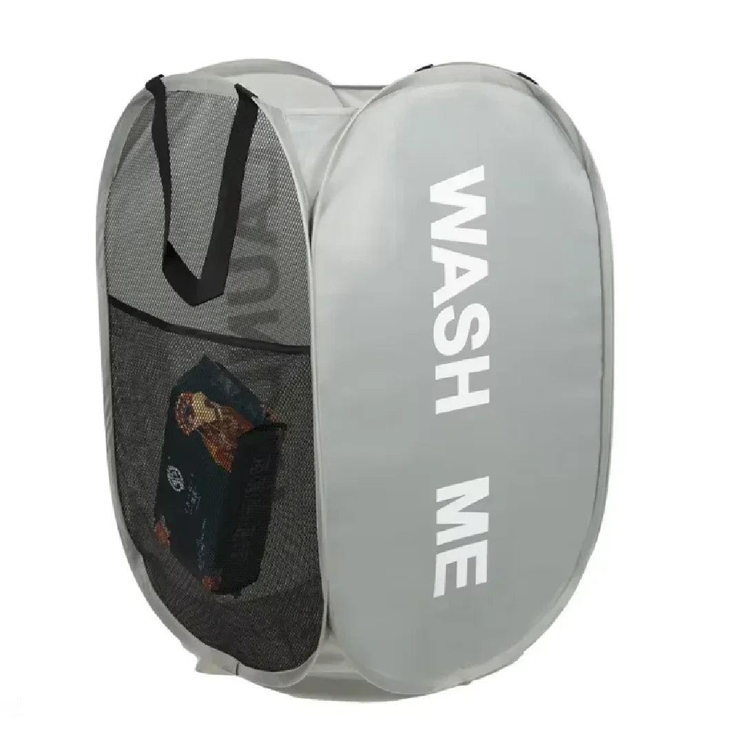 Wide Opening Portable Mesh Pop up Laundry Hamper - Breathable Collapsible Space-Saving Laundry Basket for Dorm Travel Bathroom