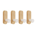 Walnut Wood Mounted Self Adhesive Wall Hooks for Hanging Coat Towel Clothes Blanket Hat Backpack Coat Keychain Entrance