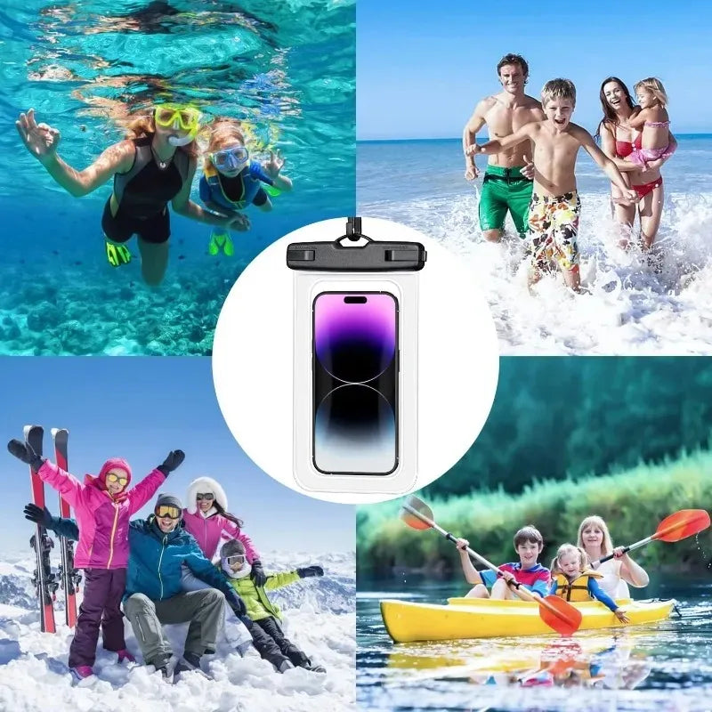 Waterproof Phone Case for Swimming Clear Pouch with Lanyard