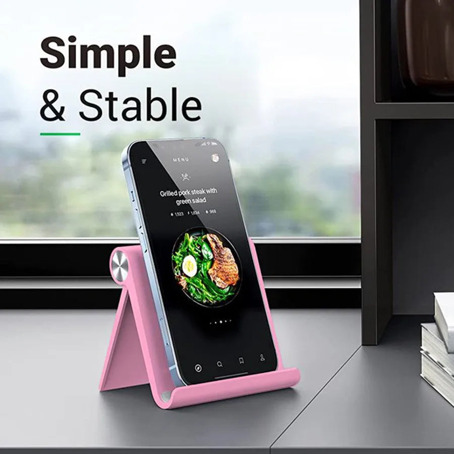 Adjustable Phone Holder Stand, Portable Foldable Desktop Cradle