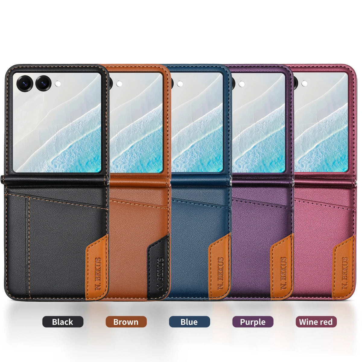 Flip Leather Phone Case with Wallet Card Holder