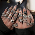 Gothic Ring Set – 24pc Punk Fashion Rings