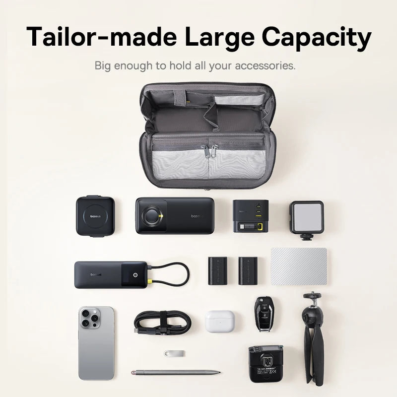 Portable Electronics Organizer Bag for Chargers and Accessories