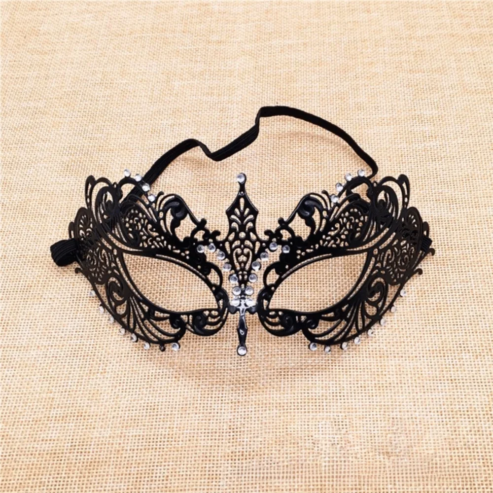 Skull Metal Mask – Rhinestone Venetian Halloween Party Mask