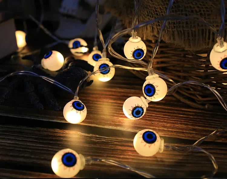 Halloween String Lights – Pumpkin Skull Eyeball LED Decor
