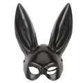 Rabbit Halloween Mask – Black White Bunny Full Face Cosplay