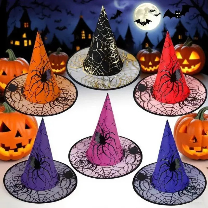 Witch Hat Halloween Decoration – Mesh Costume Party Hat