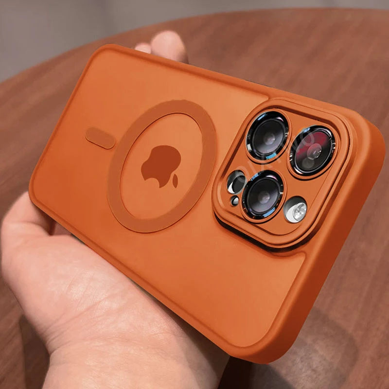 Magnetic Matte Phone Case with Shockproof Armor Design