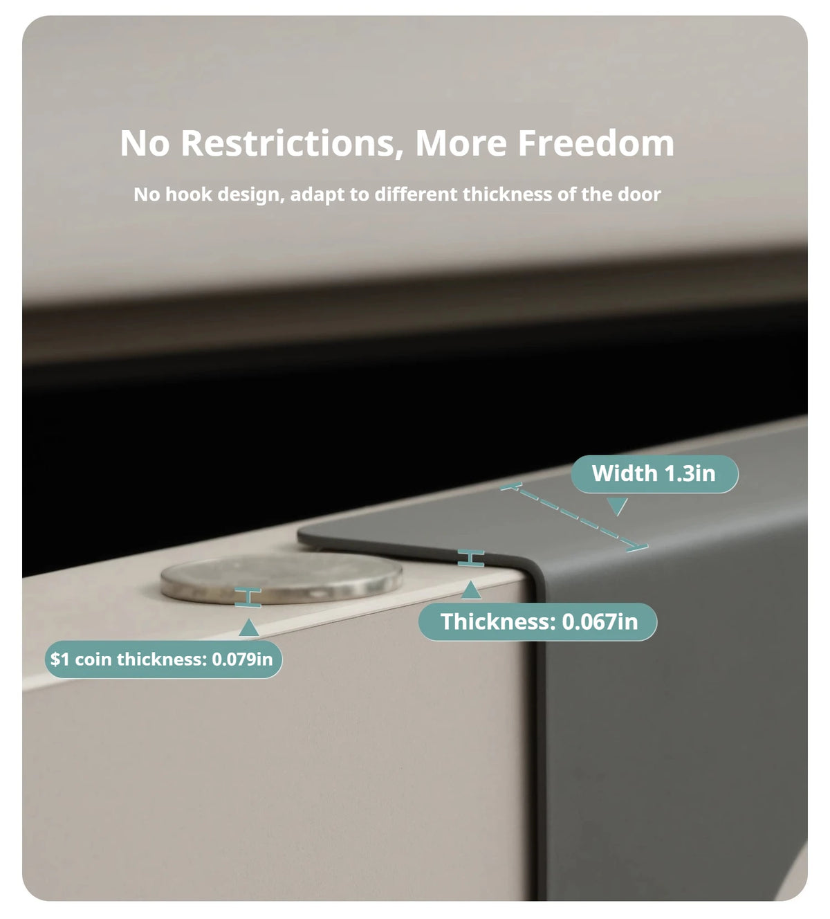 Clothes Hooks Behind The Door，PunchFree ，Traceless Hanger for Coats, Hats, Bags, and More，Over the Door Storage Organizer Hanger